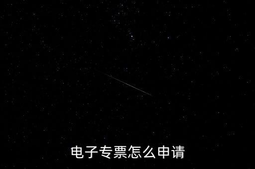 電子專票怎么申請(qǐng)