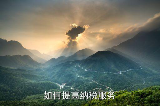 如何提升對大企業(yè)的納稅服務，如何為企業(yè)做好財稅服務