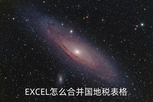 EXCEL怎么合并國地稅表格