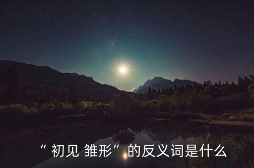 “ 初見 雛形”的反義詞是什么