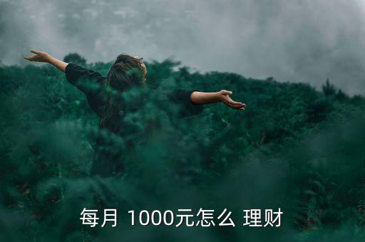 每月 1000元怎么 理財