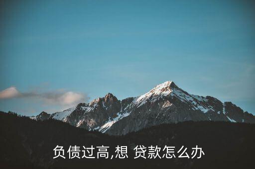  負(fù)債過高,想 貸款怎么辦