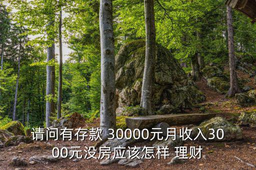 工資30000怎么理財,理財攻略（20）