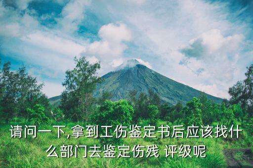 請(qǐng)問一下,拿到工傷鑒定書后應(yīng)該找什么部門去鑒定傷殘 評(píng)級(jí)呢