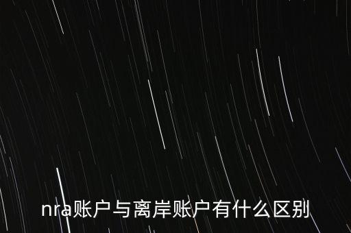 nra賬戶是什么意，NRA賬戶屬于以下哪種賬戶性質(zhì)