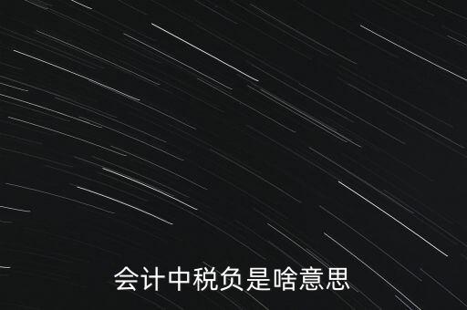 稅負(fù)是什么意思，會計中稅負(fù)是啥意思