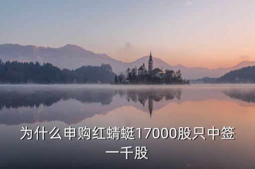 紅蜻蜓股票為什么不行，為什么申購紅蜻蜓17000股只中簽一千股