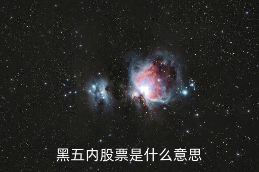 什么是黑5類股票，黑五內(nèi)股票是什么意思