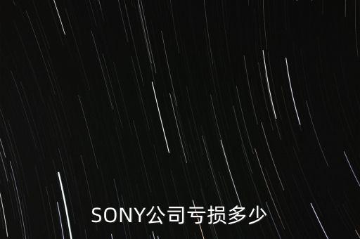 SONY公司虧損多少