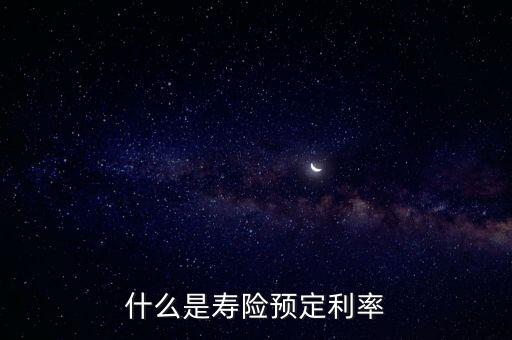 什么是壽險(xiǎn)預(yù)定利率