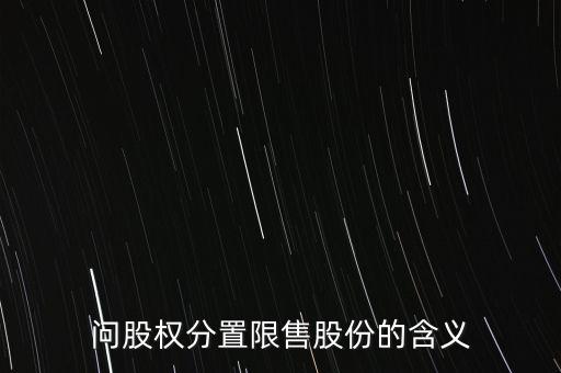 深大通大股東為什么是限售股，問(wèn)股權(quán)分置限售股份的含義