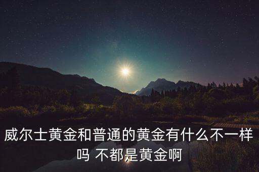 威爾士黃金為什么貴，為什么金子值錢呢