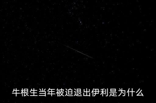 牛根生當(dāng)年被迫退出伊利是為什么