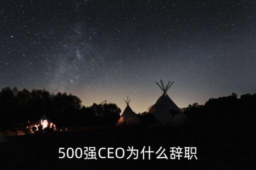 500強(qiáng)CEO為什么辭職