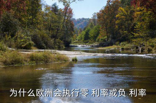 為什么歐洲會執(zhí)行零 利率或負(fù) 利率