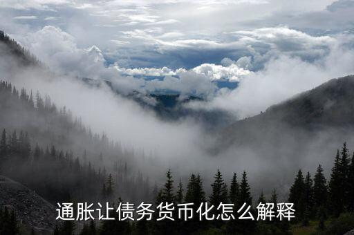 什么是債務(wù)貨幣化，什么是赤字債務(wù)化