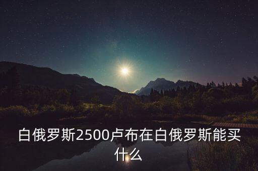 白俄羅斯盧布50可以買什么，白俄羅斯2500盧布在白俄羅斯能買什么