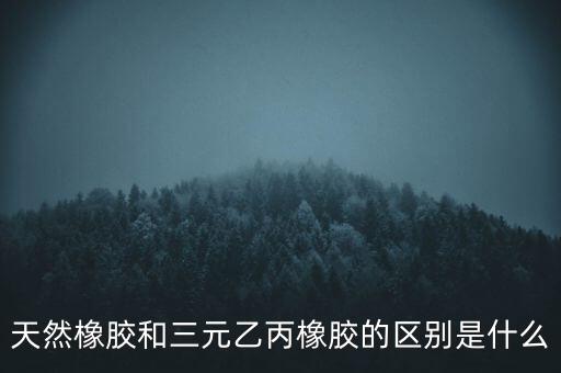 天然橡膠和三元乙丙橡膠的區(qū)別是什么