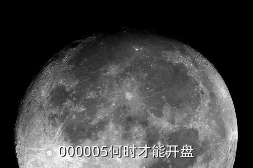 000005何時(shí)才能開盤