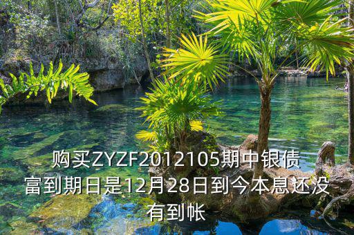 購(gòu)買ZYZF2012105期中銀債富到期日是12月28日到今本息還沒(méi)有到帳