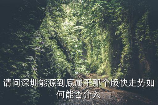 請(qǐng)問深圳能源到底屬于那個(gè)版快走勢(shì)如何能否介入