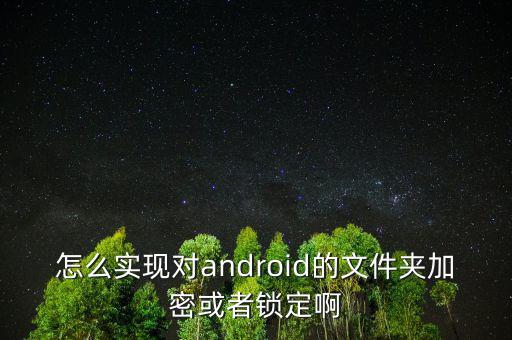 怎么實(shí)現(xiàn)對android的文件夾加密或者鎖定啊