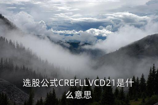 股票里的D2什么意思，選股公式CREFLLVCD21是什么意思