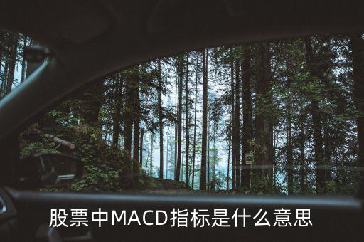 股票中MACD指標是什么意思