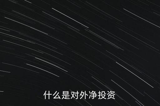 什么是對(duì)外凈投資