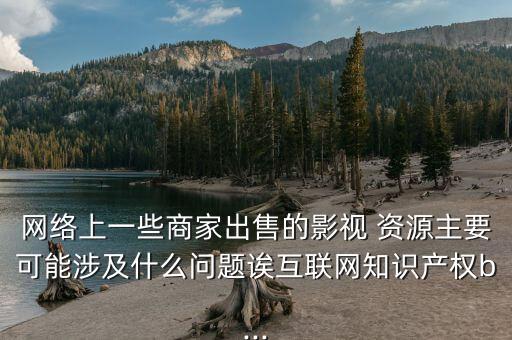 網(wǎng)絡(luò)上一些商家出售的影視 資源主要可能涉及什么問題誒互聯(lián)網(wǎng)知識(shí)產(chǎn)權(quán)b...