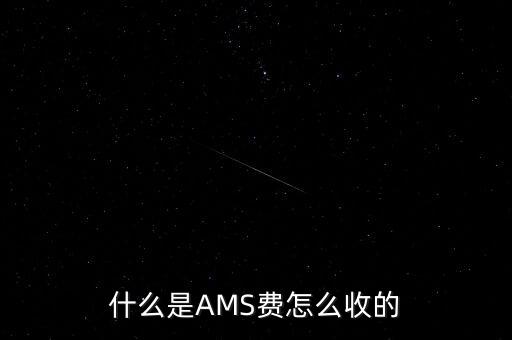 什么是AMS費(fèi)怎么收的