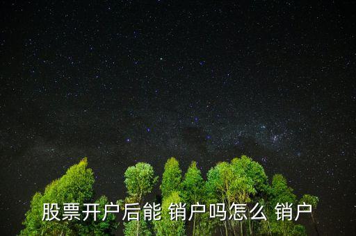 股東賬戶怎么銷(xiāo)戶,如何辦理股票賬戶銷(xiāo)戶?