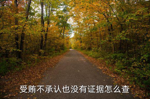 受賄不承認(rèn)也沒(méi)有證據(jù)怎么查