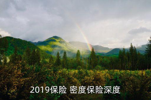 2019保險(xiǎn) 密度保險(xiǎn)深度