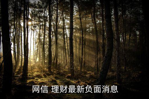  網(wǎng)信 理財(cái)最新負(fù)面消息