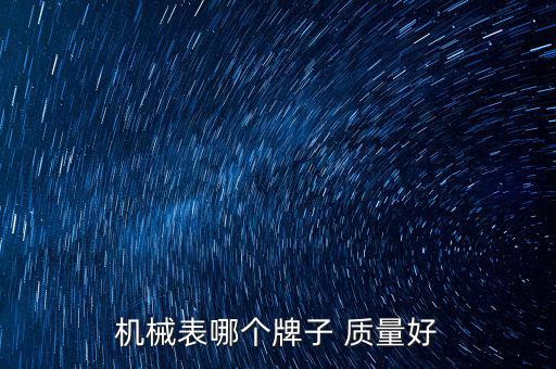 機械表哪個牌子 質(zhì)量好