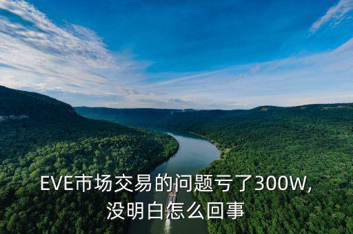 EVE市場(chǎng)交易的問(wèn)題虧了300W,沒(méi)明白怎么回事