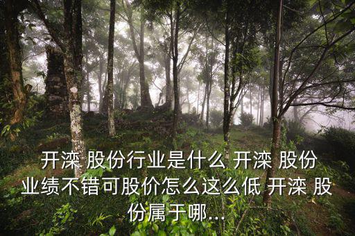  開灤 股份行業(yè)是什么 開灤 股份業(yè)績不錯(cuò)可股價(jià)怎么這么低 開灤 股份屬于哪...