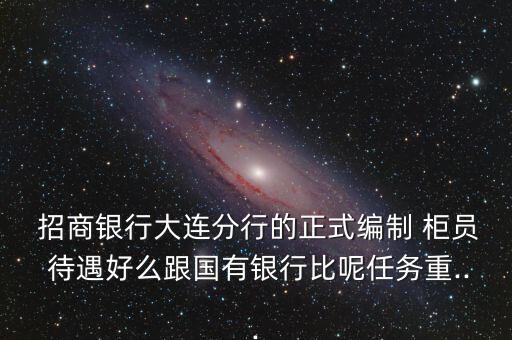  招商銀行大連分行的正式編制 柜員 待遇好么跟國有銀行比呢任務(wù)重...