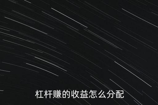  杠桿賺的收益怎么分配