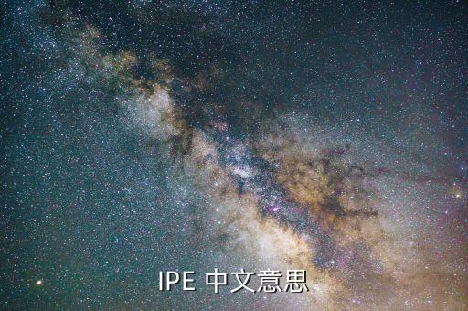 IPE 中文意思