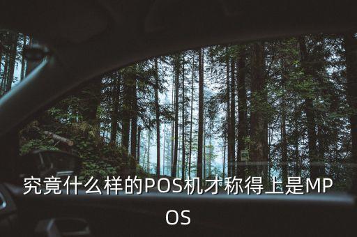 究竟什么樣的POS機(jī)才稱得上是MPOS