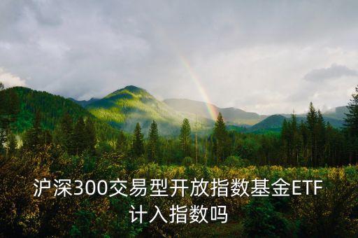 滬深300交易型開放指數(shù)基金ETF計入指數(shù)嗎