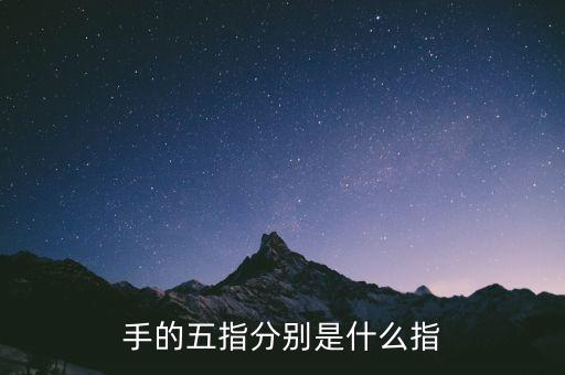 五指最后小指是什么指，五指 怎么分別