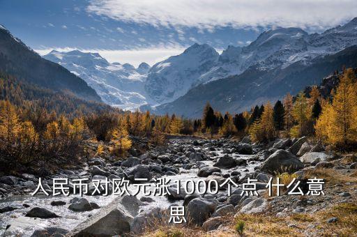 人民幣對(duì)歐元漲1000個(gè)點(diǎn) 什么意思