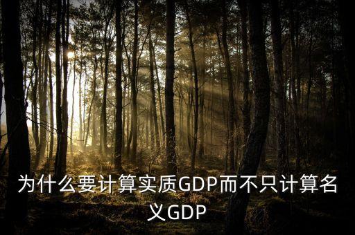 為什么要計(jì)算實(shí)質(zhì)GDP而不只計(jì)算名義GDP