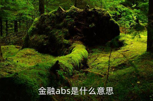 什么是銀行abs，互聯(lián)網(wǎng)消費(fèi)金融abs是什么意思