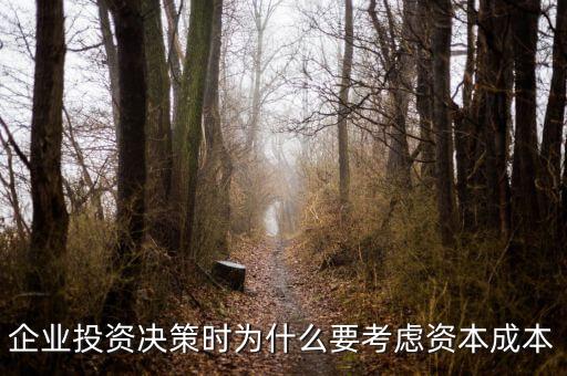 企業(yè)籌資為什么要考慮資金成本，企業(yè)籌資決策為什么要考慮資金成本
