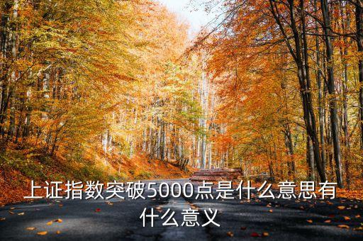 上證指數(shù)5000點是什么意思，上證指數(shù)突破5000點是什么意思有什么意義