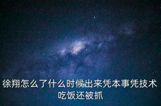 徐翔怎么了什么時(shí)候出來(lái)憑本事憑技術(shù)吃飯還被抓